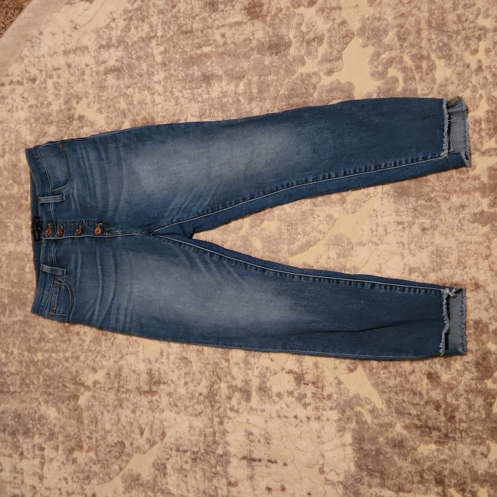 J. Crew Mercantile Womens High Rise Button Fly Stretchy Denim Skinny Jeans 29